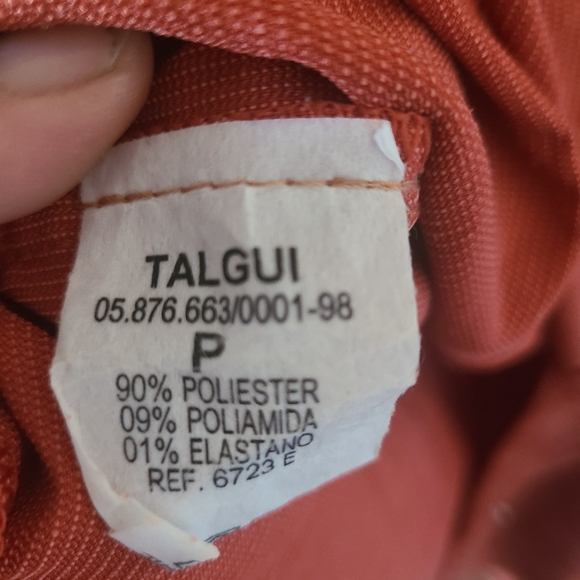 Talgui rust corduroy button up dress pockets - Picture 3 of 4